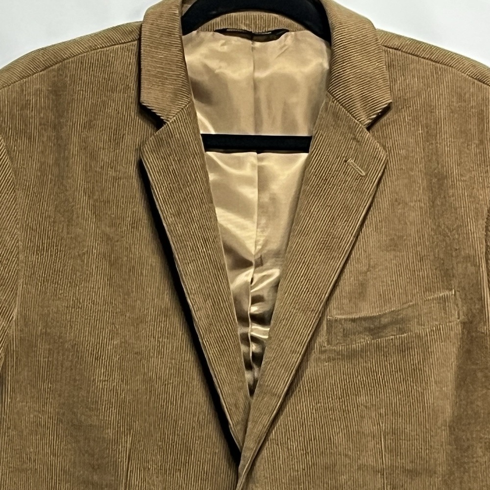 Banana Republic Mens Corduroy Blazer Tan Tailored Fit 2 Button Sport Coat 42R